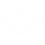 A handshake icon portraying a personal approach style of guiding canyoning tours and courses.